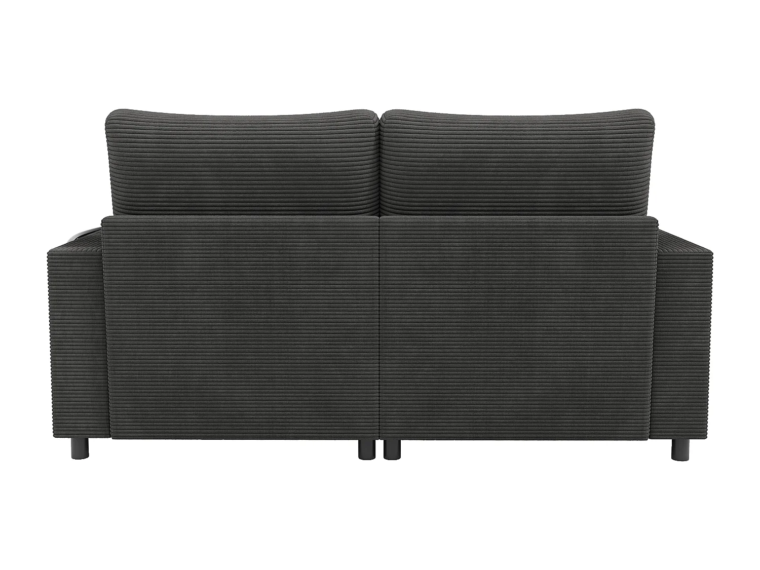 Canapé-lit double convertible avec ports USB et porte-gobelets Gris - Confort moderne avec fonctionnalités pratiques