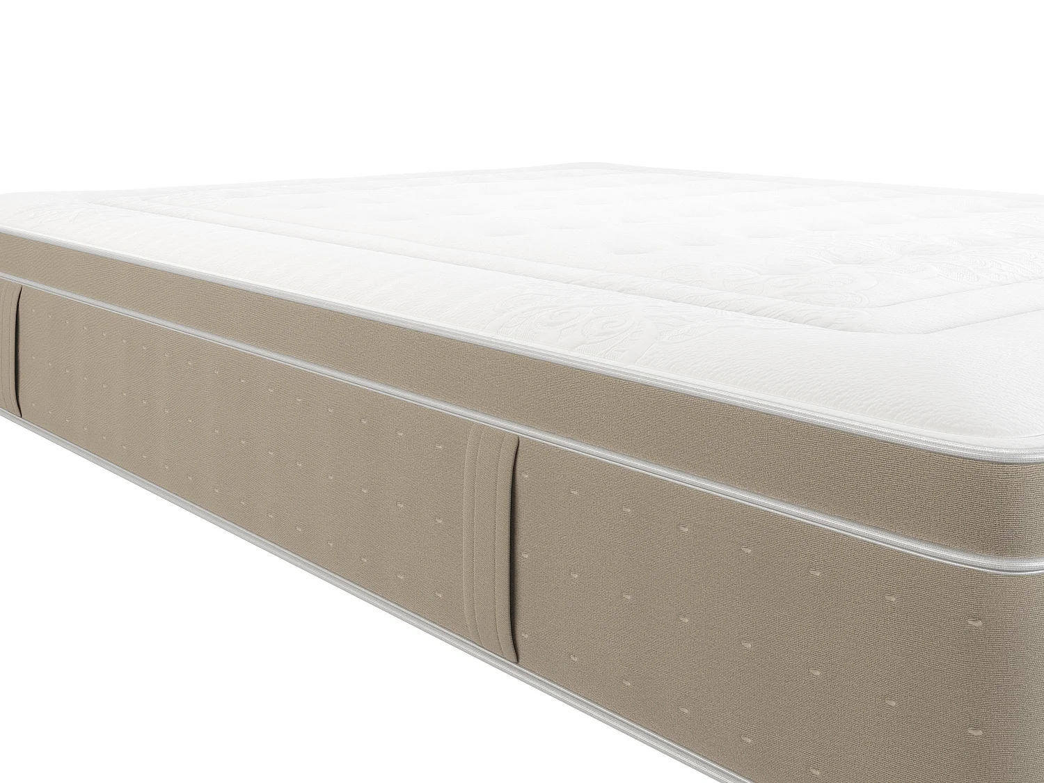 Ensemble 160 x 200 cm sommier coffre blanc + matelas hybride ressorts ensachés 7 zones et gel à mémoire de forme ép.28cm - CIREVA de YSMÉE