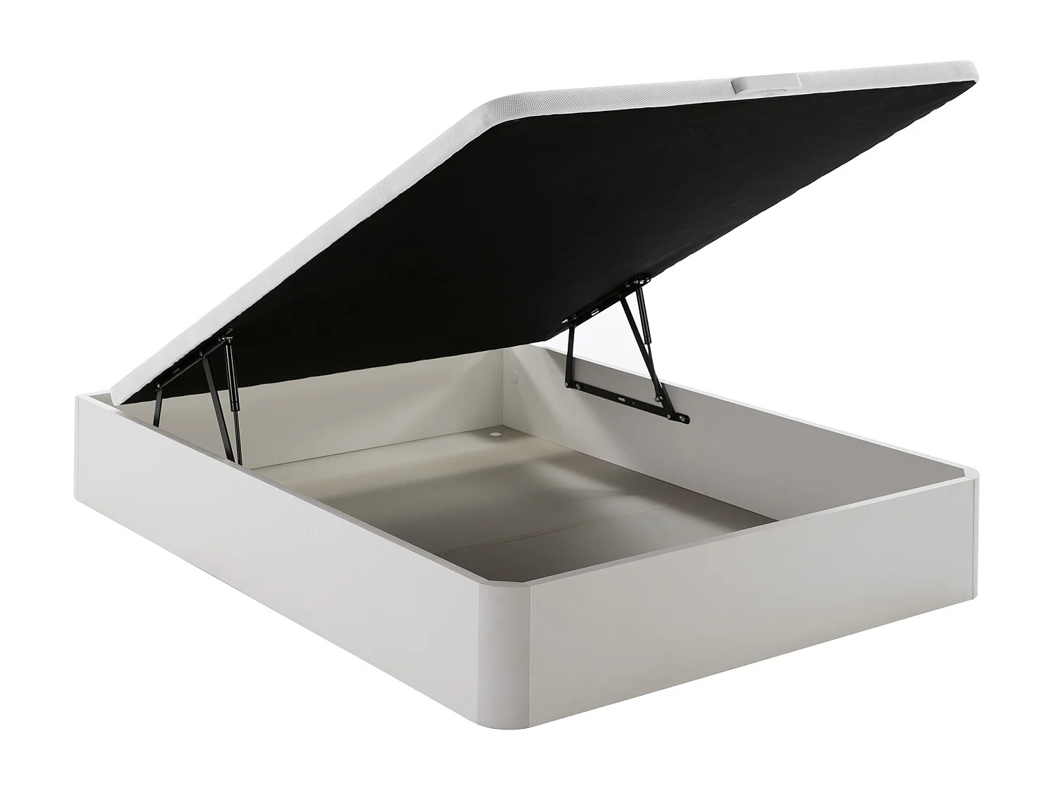 Ensemble 160 x 200 cm sommier coffre blanc + matelas hybride ressorts ensachés 7 zones et gel à mémoire de forme ép.28cm - CIREVA de YSMÉE