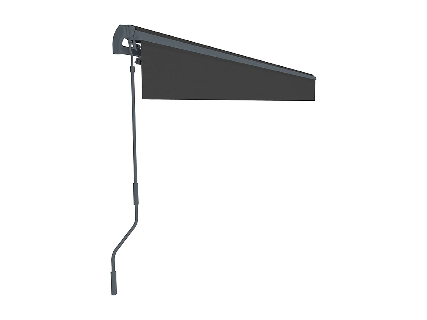 Store banne manuel 3,95 x 3 m en aluminium avec toile gris ADRO