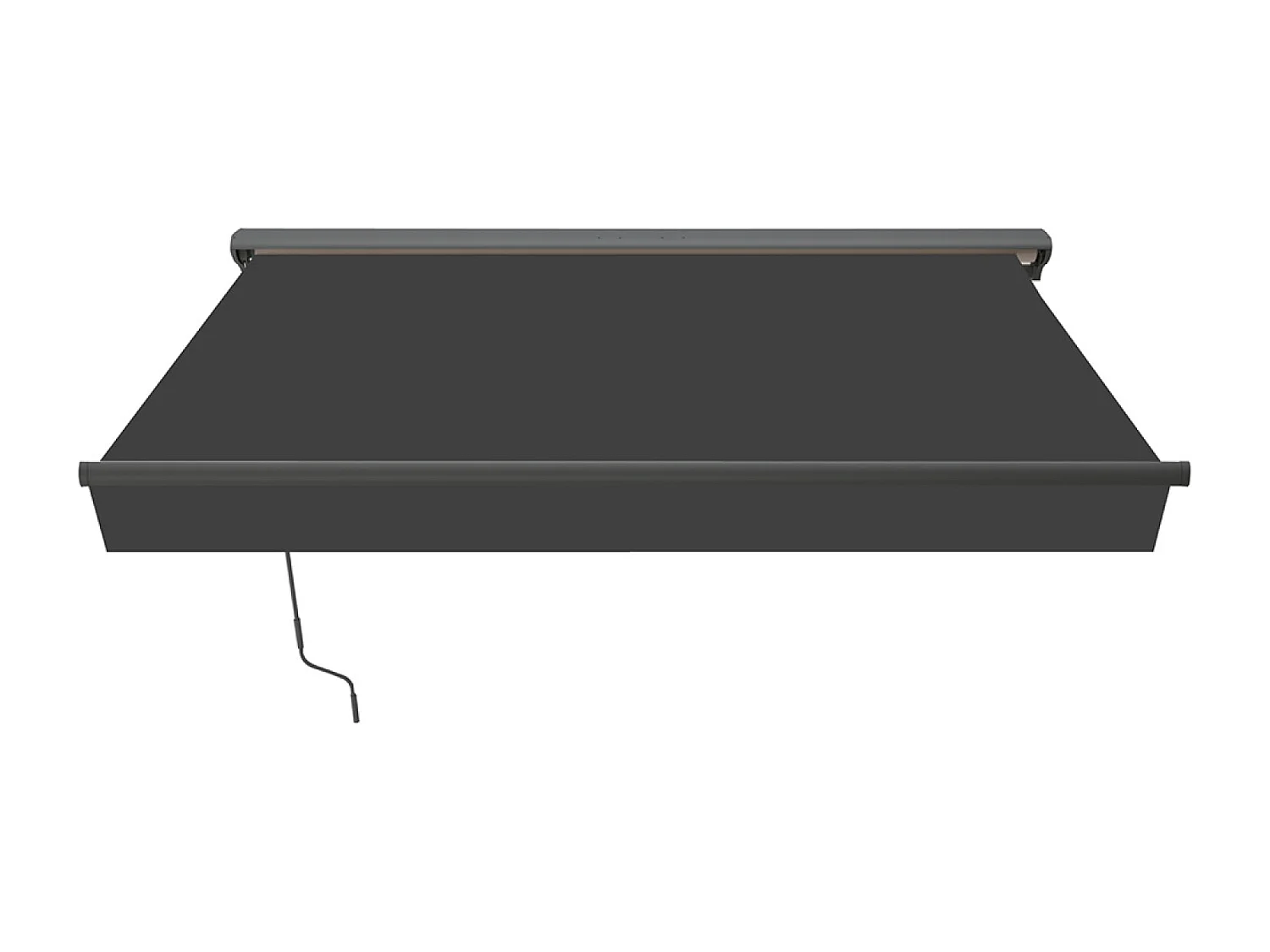 Store banne motorisé 2,95 x 2,5 m en aluminium avec toile gris LOZIO