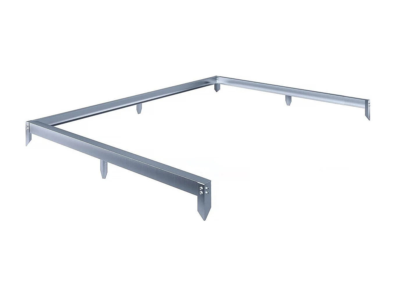 Embase en aluminium pour serre jardin "Basilic" - 2,37 m² - Gris