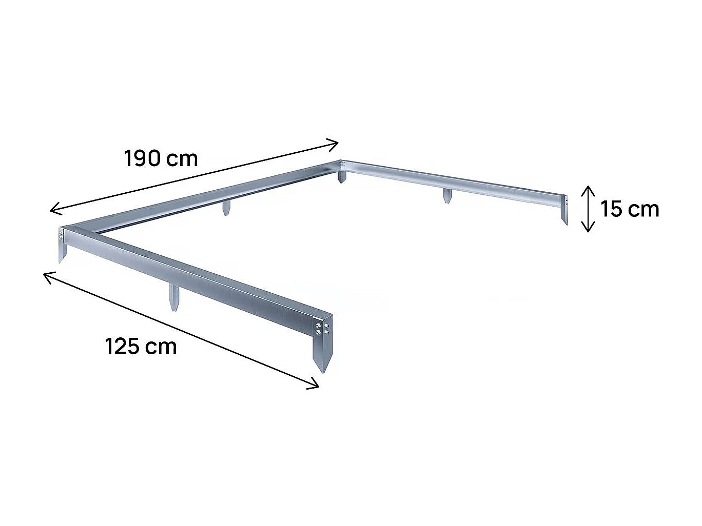 Embase en aluminium pour serre jardin "Basilic" - 2,37 m² - Gris
