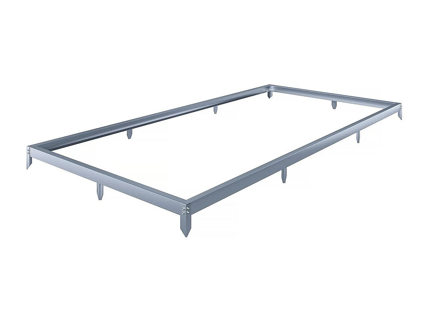 Embase en aluminium pour serre jardin "Basilic" - 7,03 m² - Gris