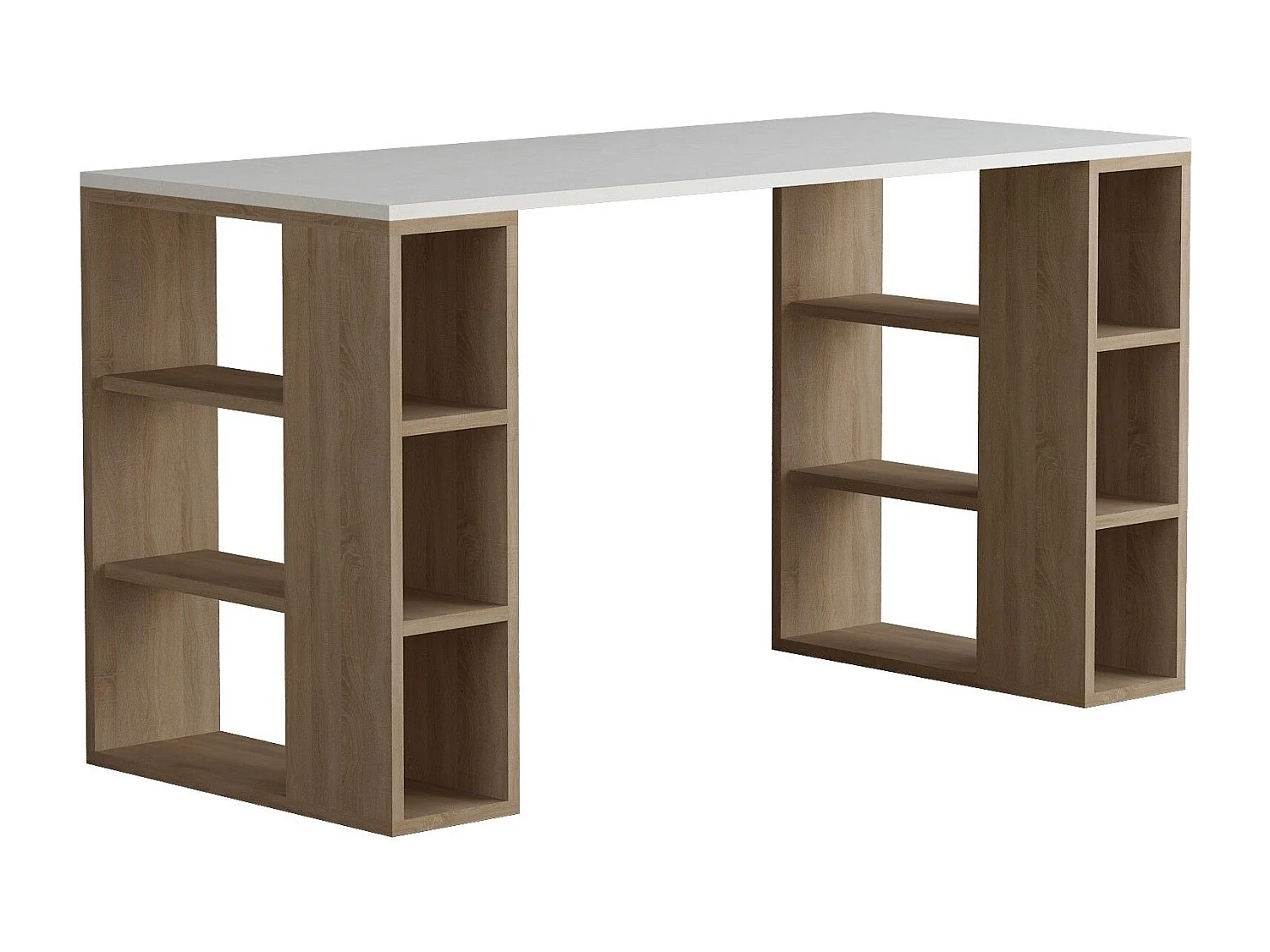 Holzschreibtisch "Colmar" - 140 x 75 x 60 cm - Weiß