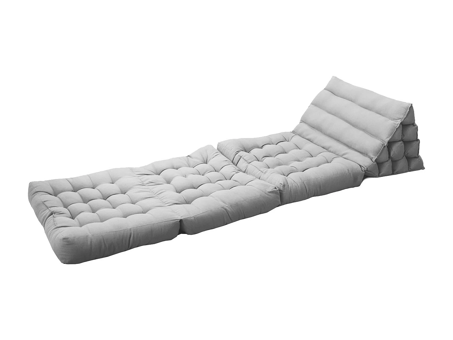 Pack de 2 alfombrillas modulares PYRAMIDE, gris claro - SACASA