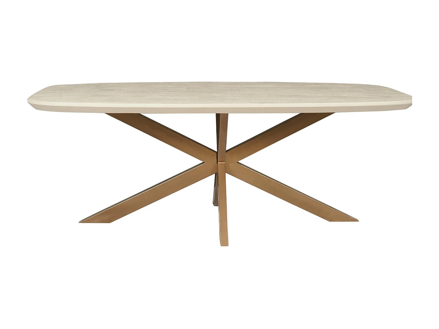 Table à manger bois sable bords arrondis 240 cm CORTINA