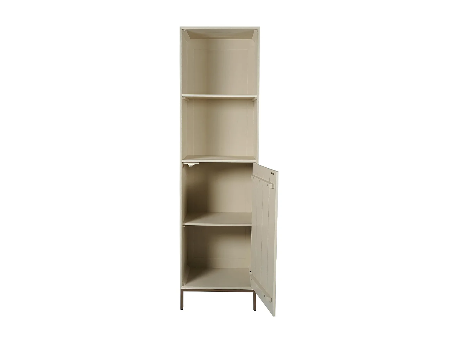 Colonne salon bois beige 1 porte rainurée CORTINA