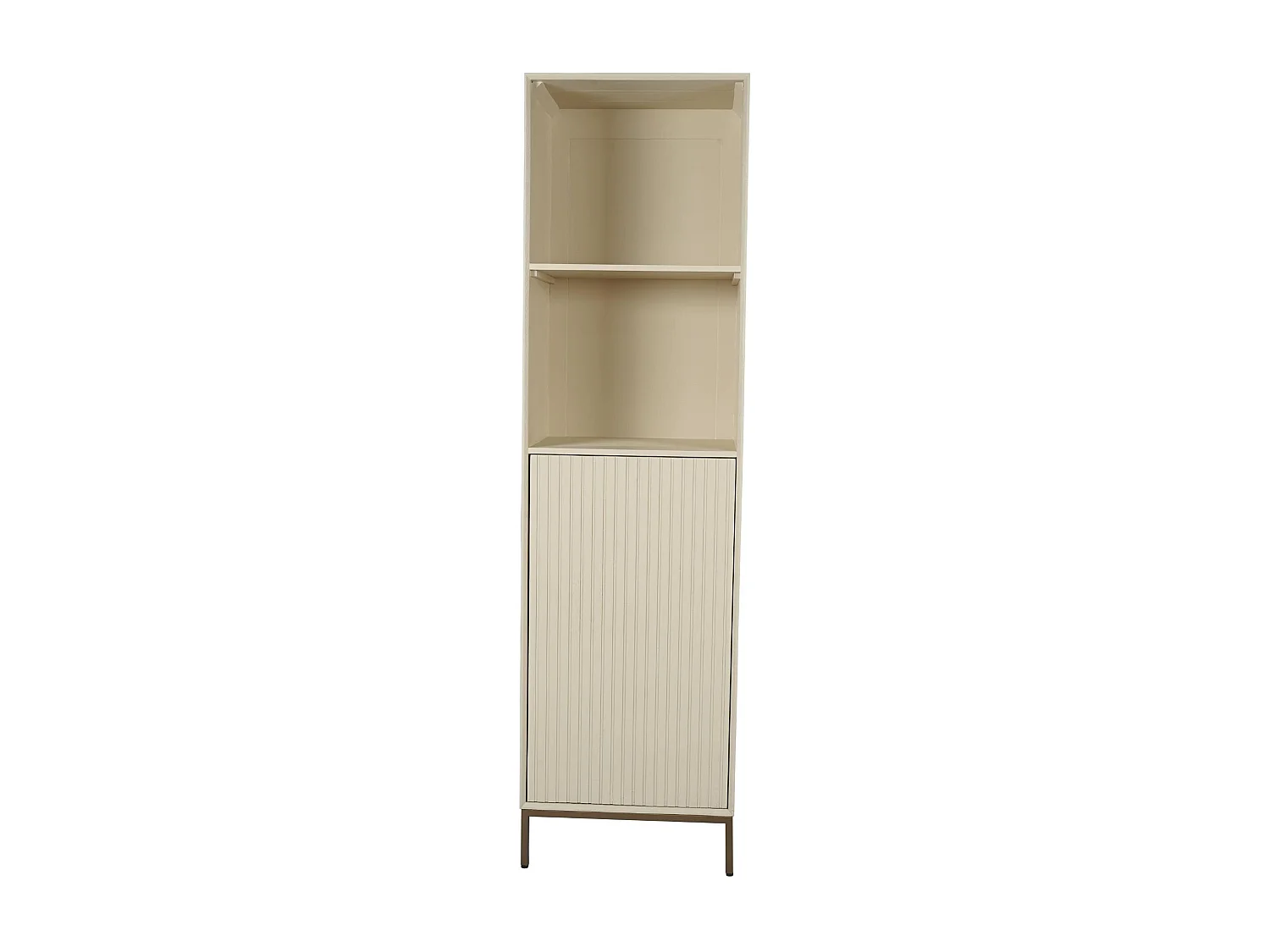 Colonne salon bois beige 1 porte rainurée CORTINA