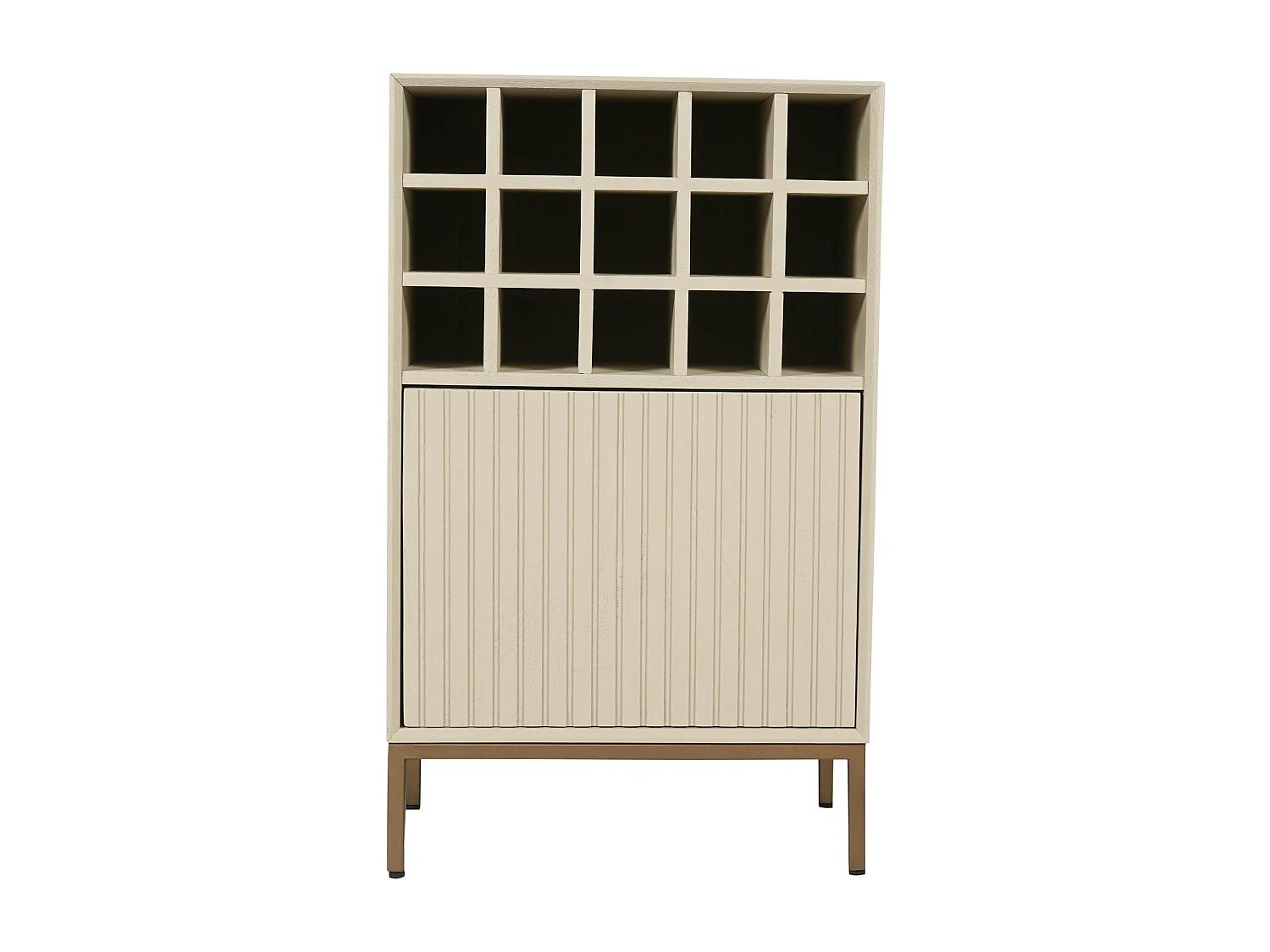 Minibar salon bois beige 1 porte 1 casier CORTINA
