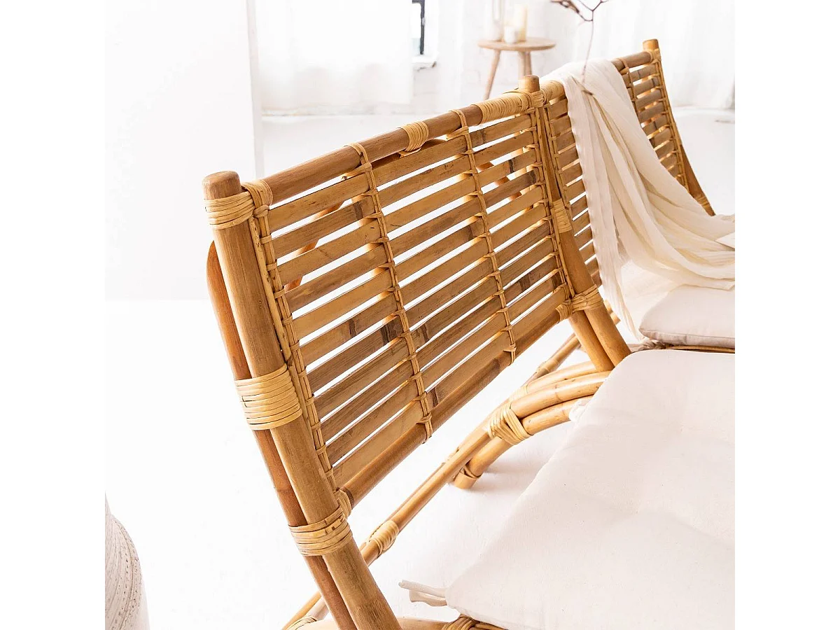 Sillón cine en ratán 2 plazas Mayeul