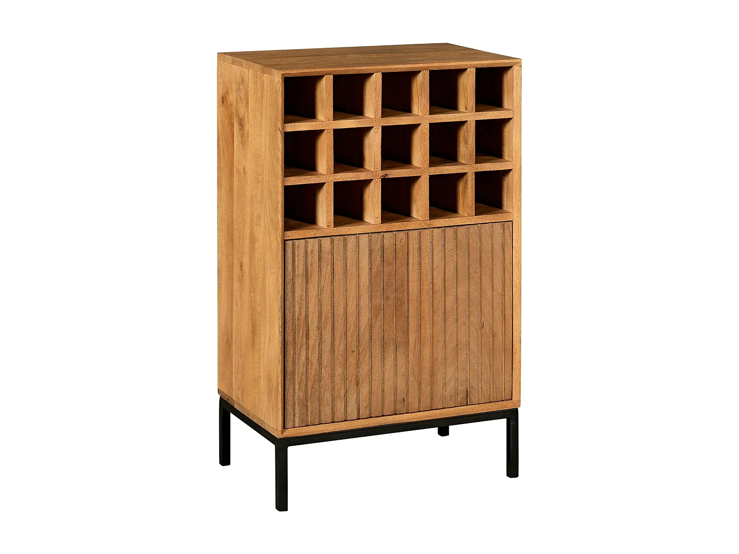 Minibar salon en bois 1 porte 1 casier CORTINA