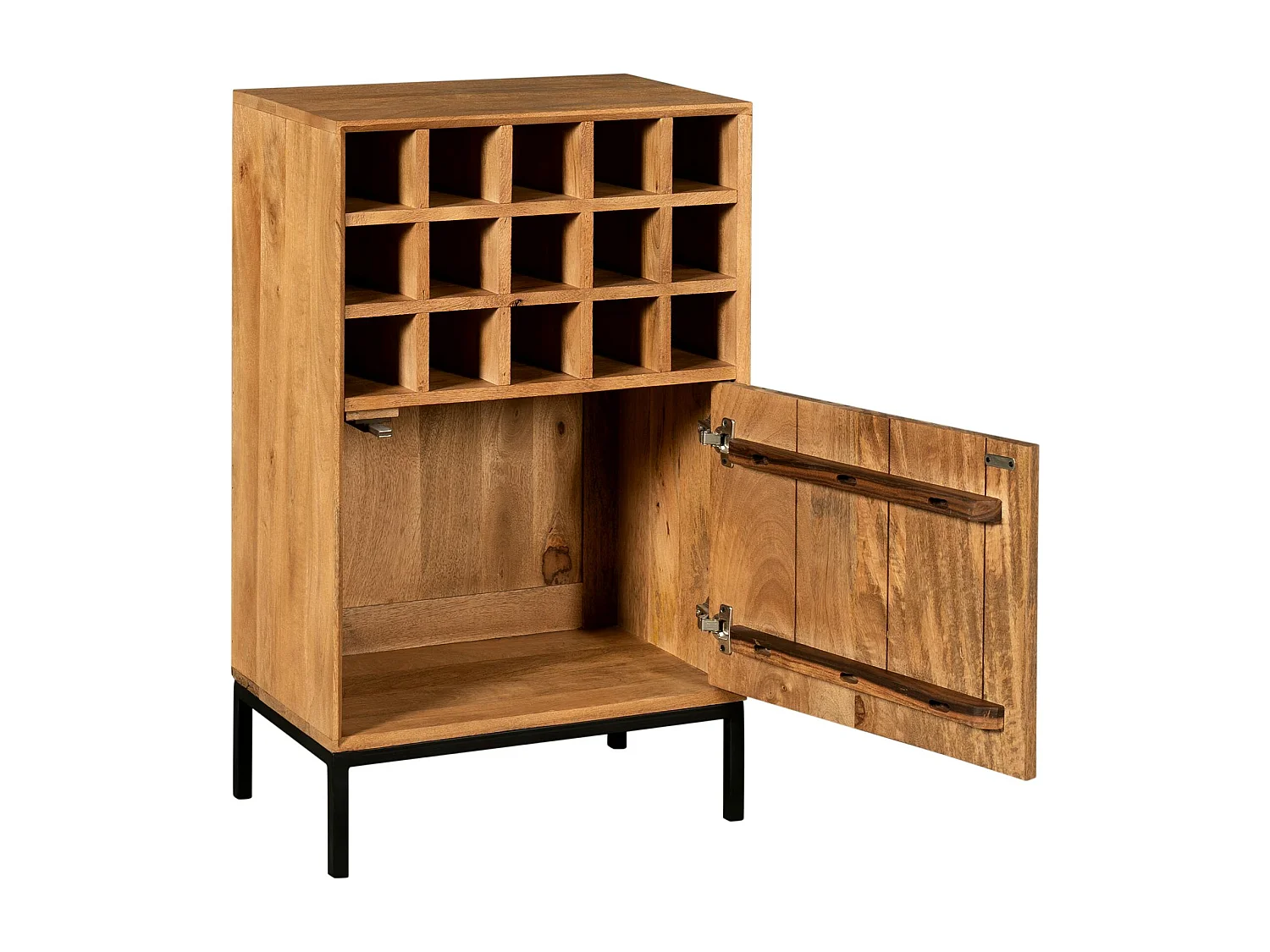 Minibar salon en bois 1 porte 1 casier CORTINA