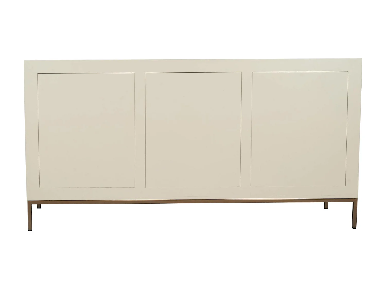 Buffet bois beige 3 portes rainurées 165 cm CORTINA