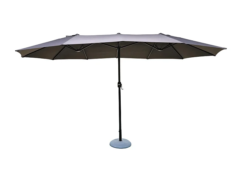 Grand parasol double gris anthracite – Dimensions 264x446 cm