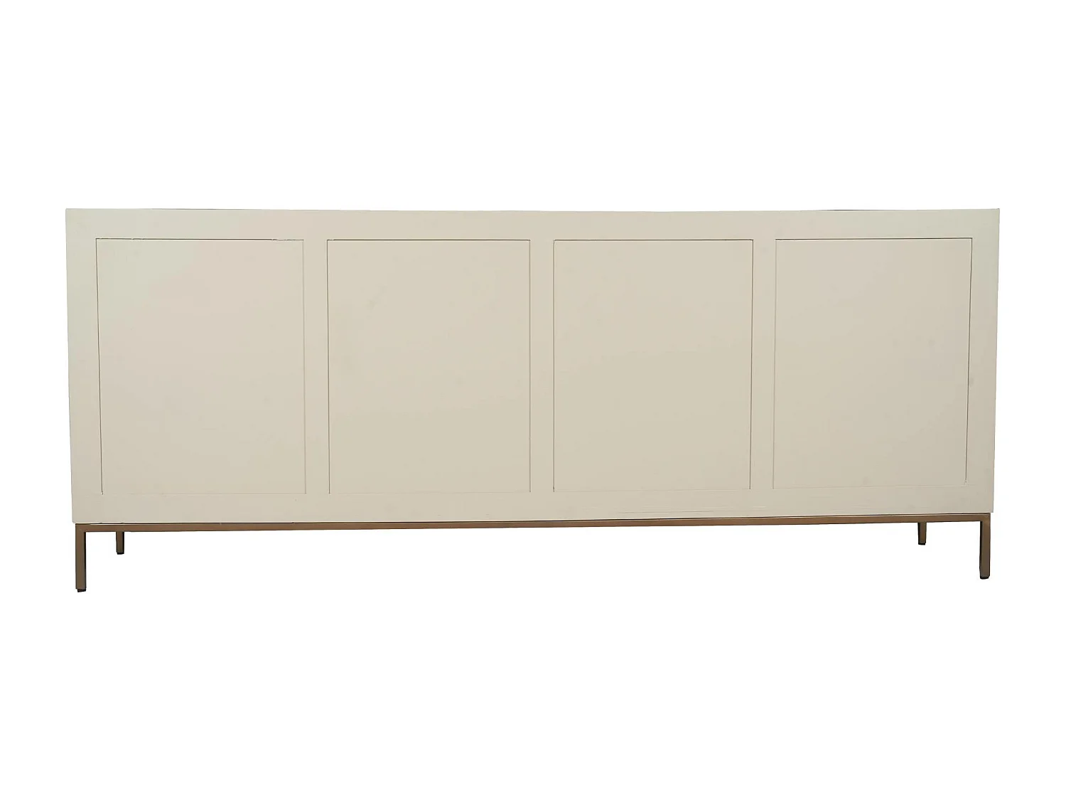 Buffet bois beige 4 portes rainurées 210 cm CORTINA