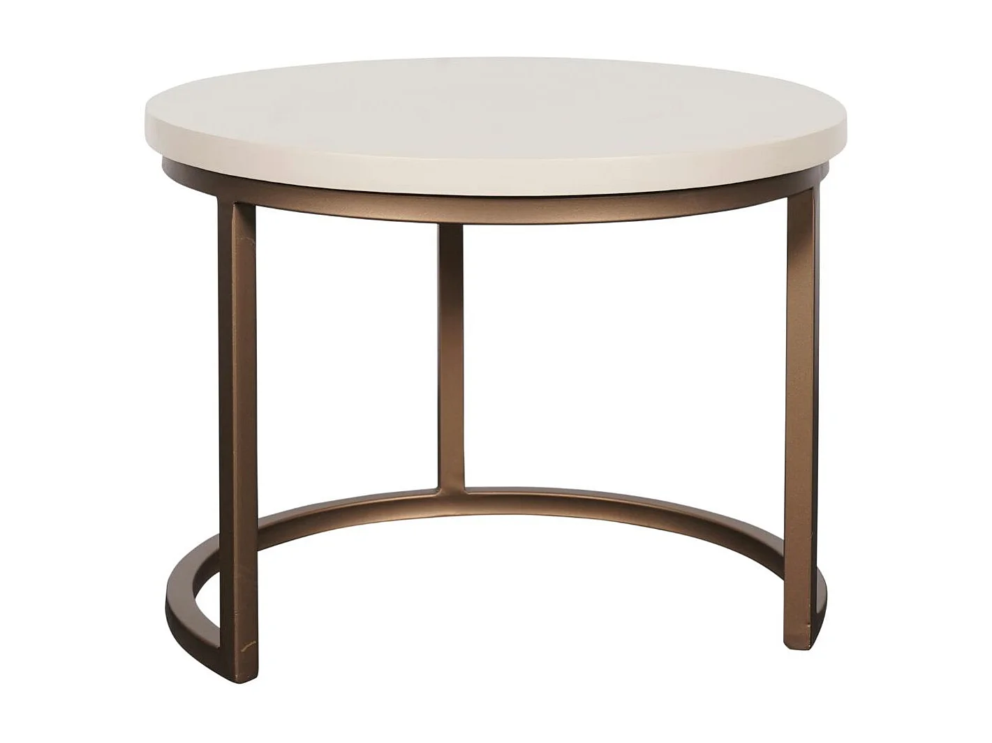 Table basse gigogne bois sable pied bronze (lot de 3) CORTINA