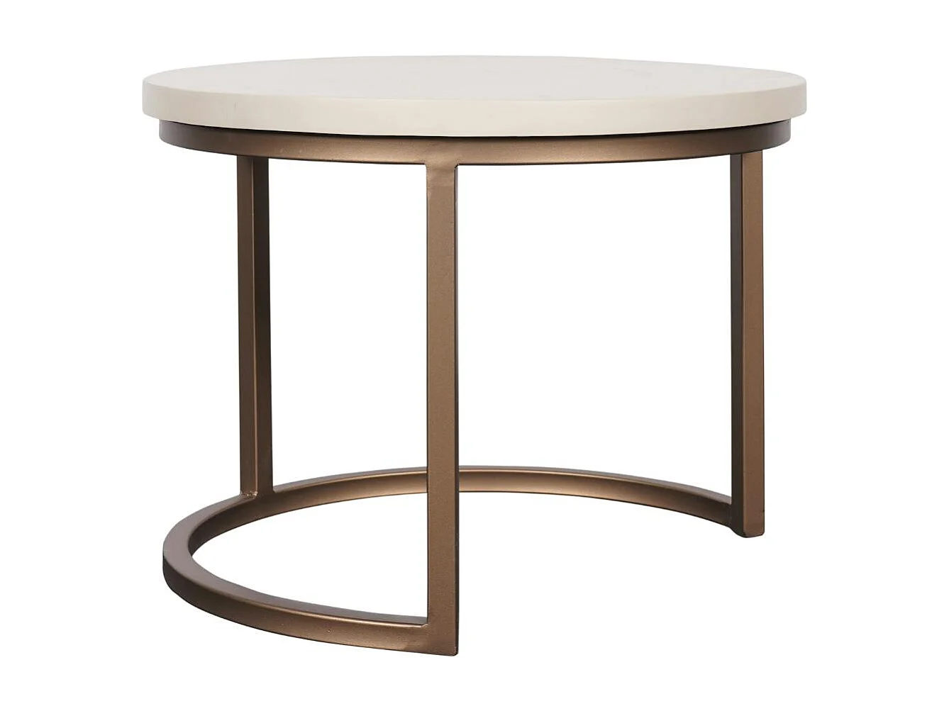 Table basse gigogne bois sable pied bronze (lot de 3) CORTINA