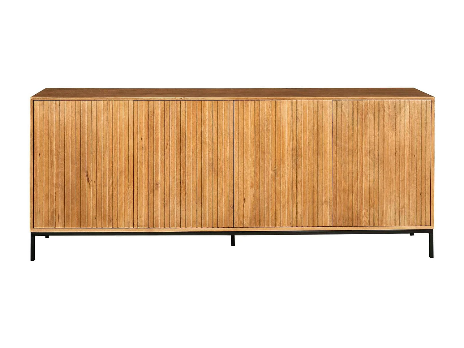 Buffet bois 4 portes rainurées CORTINA