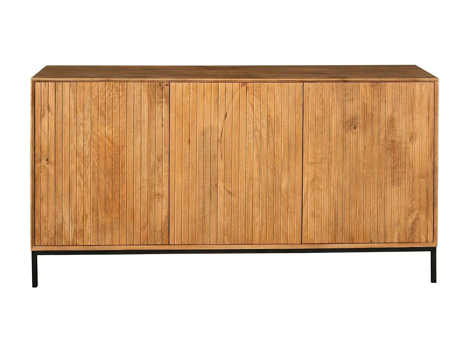 Buffet bois 3 portes rainurées CORTINA