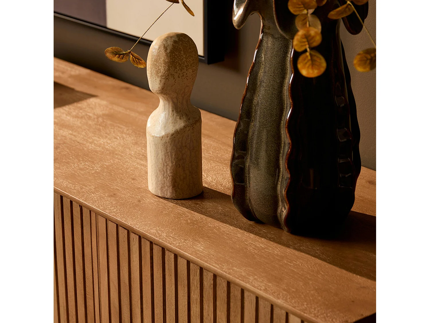 Buffet bois 3 portes rainurées CORTINA