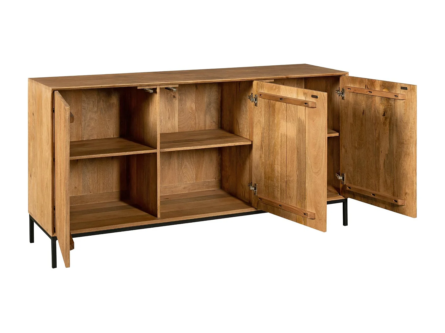 Buffet bois 3 portes rainurées CORTINA