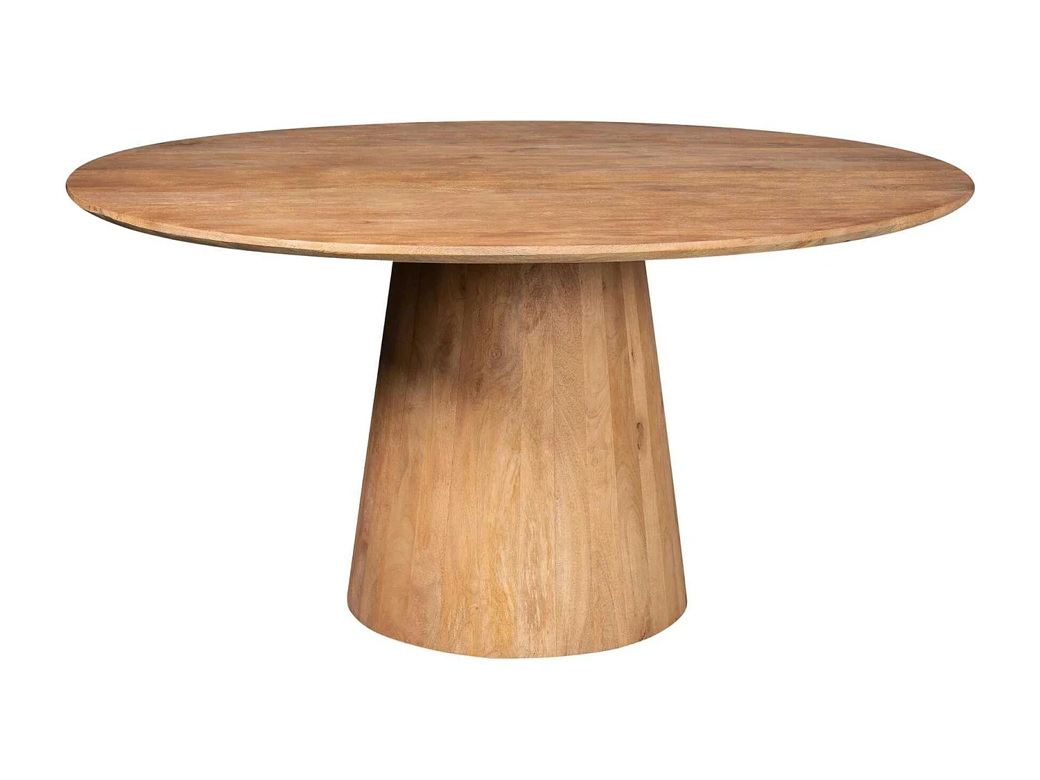 Table à manger ronde pied central bois Ø150 cm CORTINA