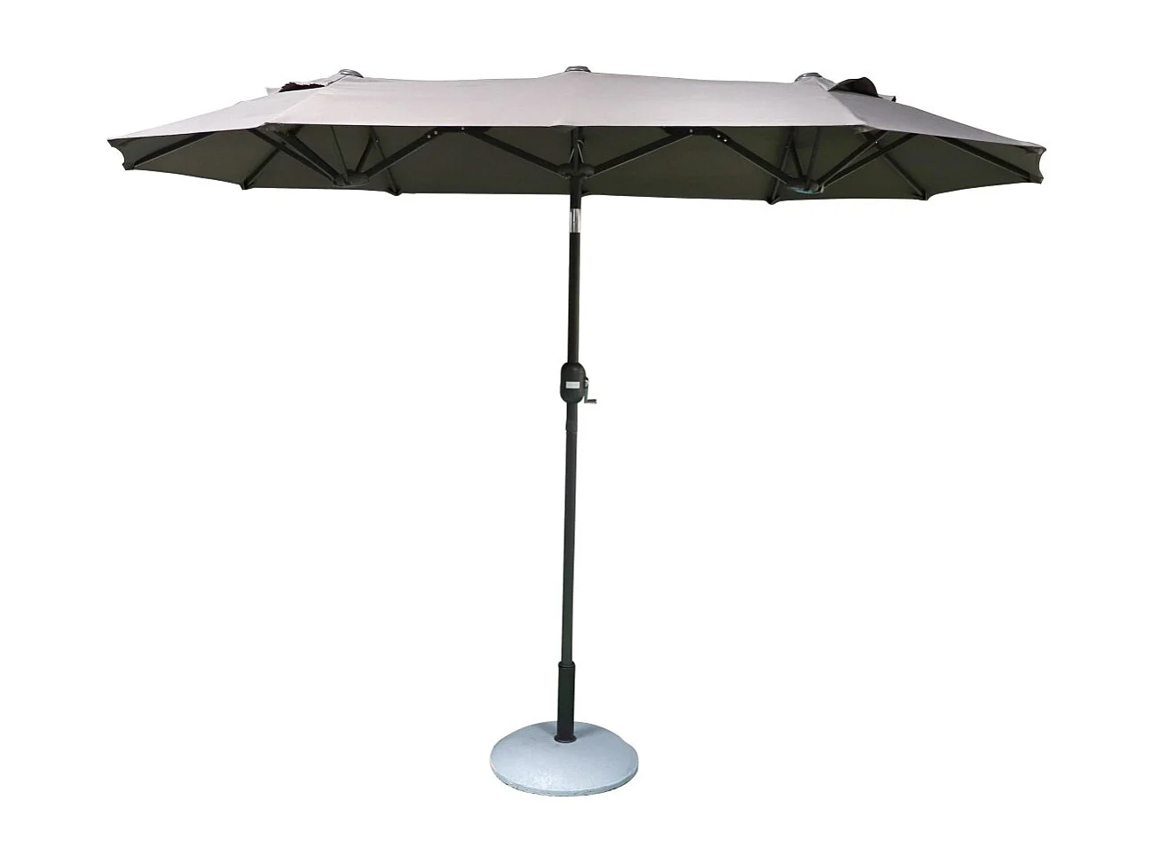 Grand parasol double gris anthracite – Dimensions 150x300 cm
