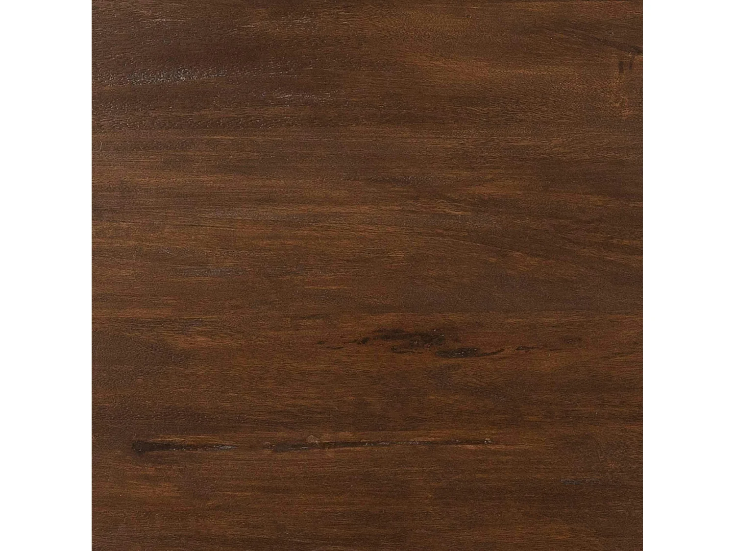 Table ronde bois brun pied blanc Ø130 cm CORTINA