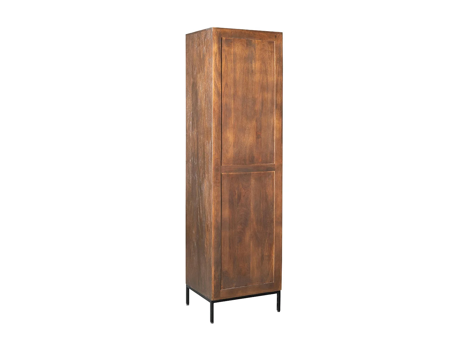 Colonne vintage bois brun 1 porte rainurée CORTINA