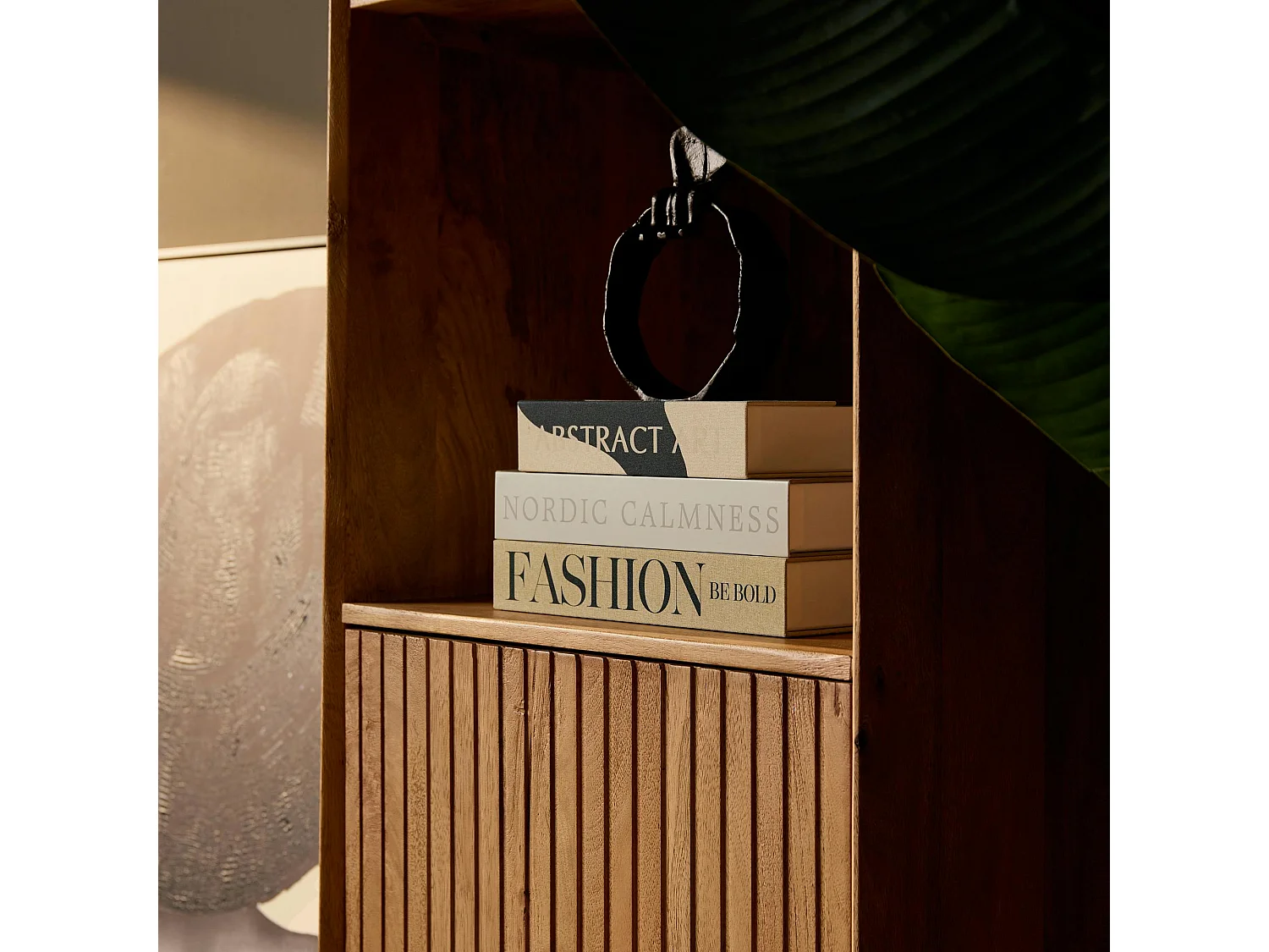 Colonne salon bois 1 porte rainurée CORTINA