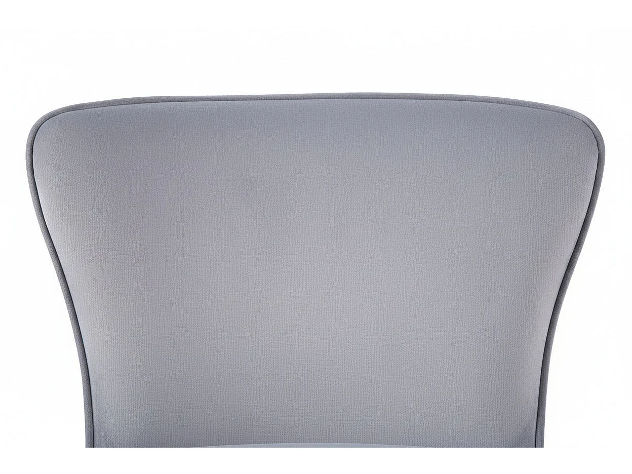 Lot de 2 tabourets de bar velours gris pieds métal gold 65 cm - GABRIELLE
