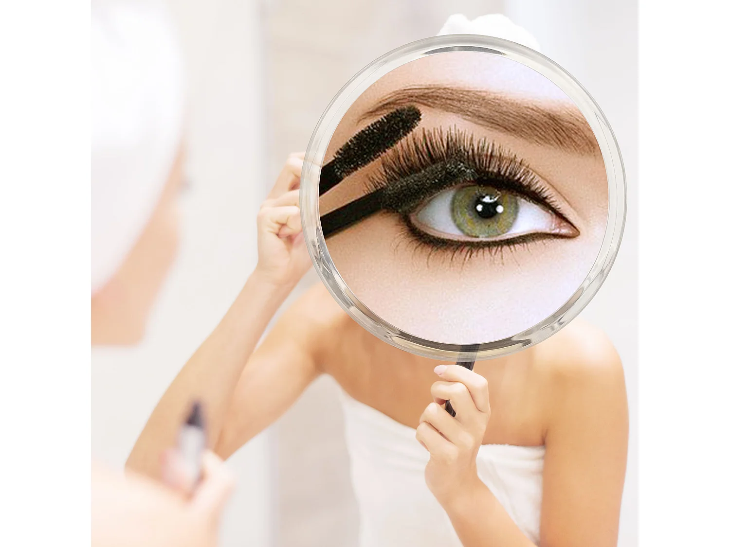 AICA espejo 120 x 70 cm,rectangular,con función antivaho,Bluetooth，lupa 3x,reloj led, espejo con luz de 3 colores,brillo ajustable,función de memoria agapada