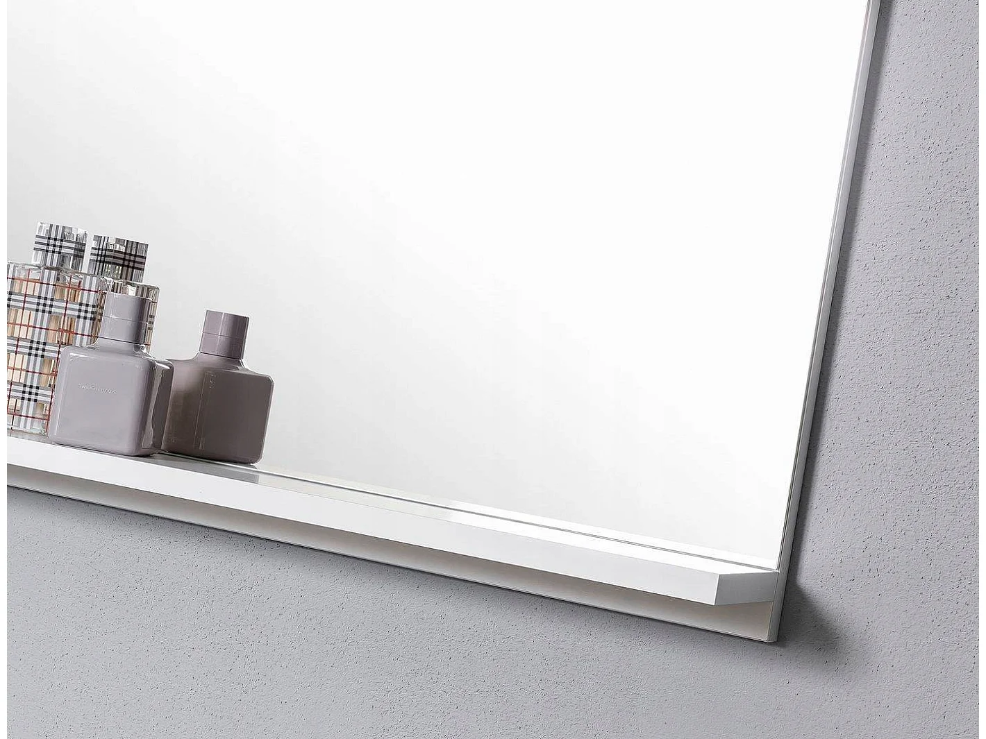 Miroir de salle de bain avec étagères 70x60 cm blanc