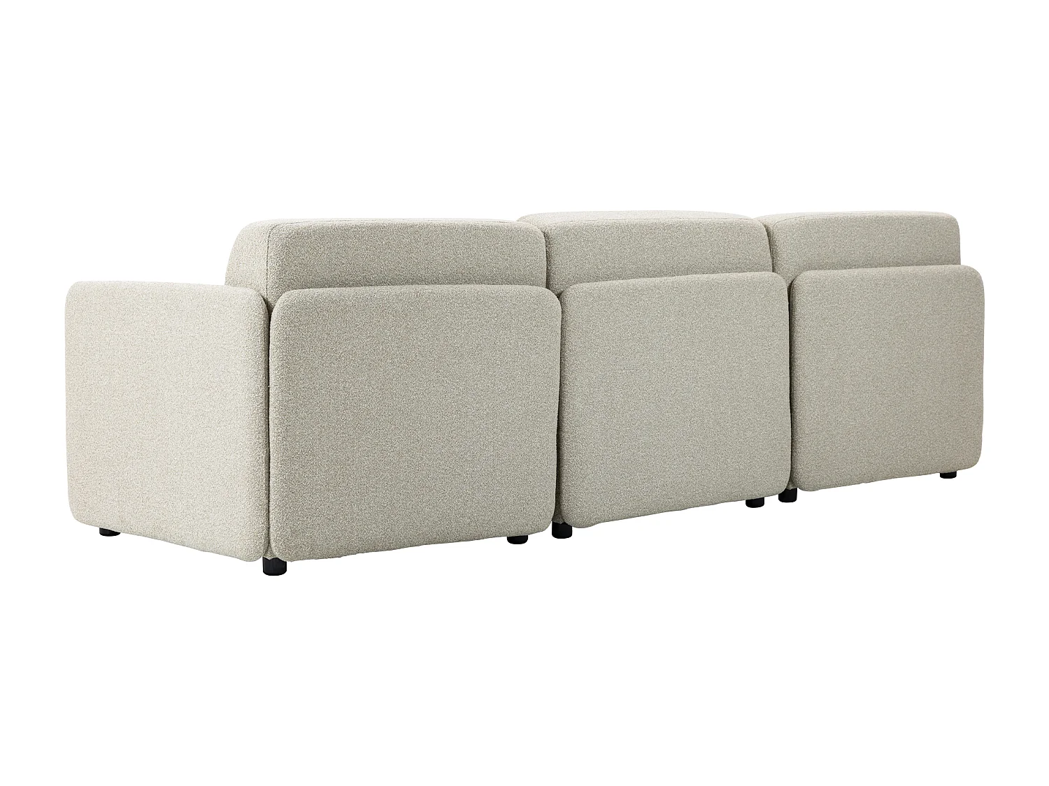 Canapé modulable 3 places MIA en tissu beige