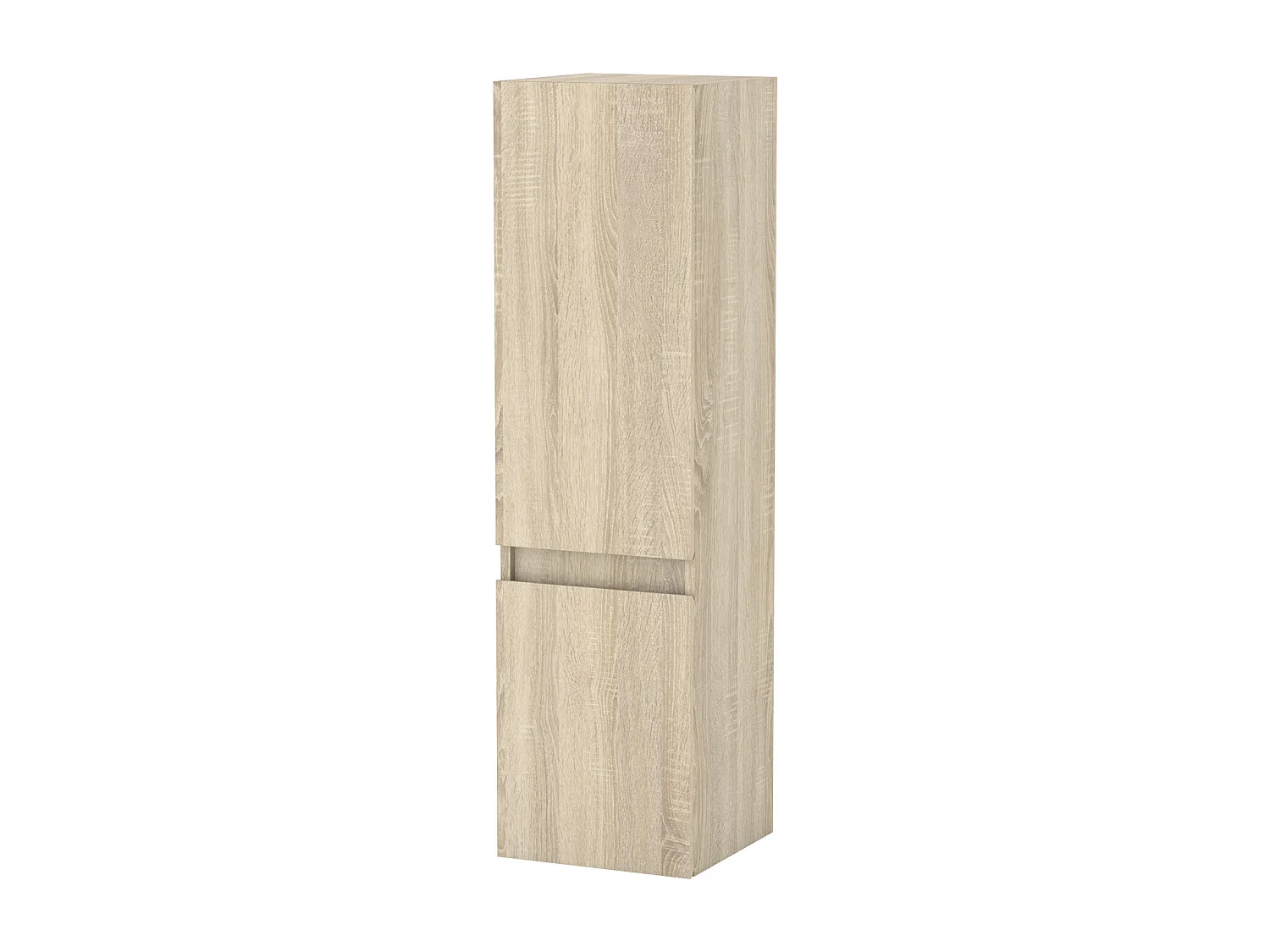 AICA Armario auxiliar  Armario de baño, 30 x 30 x 110 cm, Con compartimento divisorio y amplio espacio de almacenamiento， colgar de pared  color roble