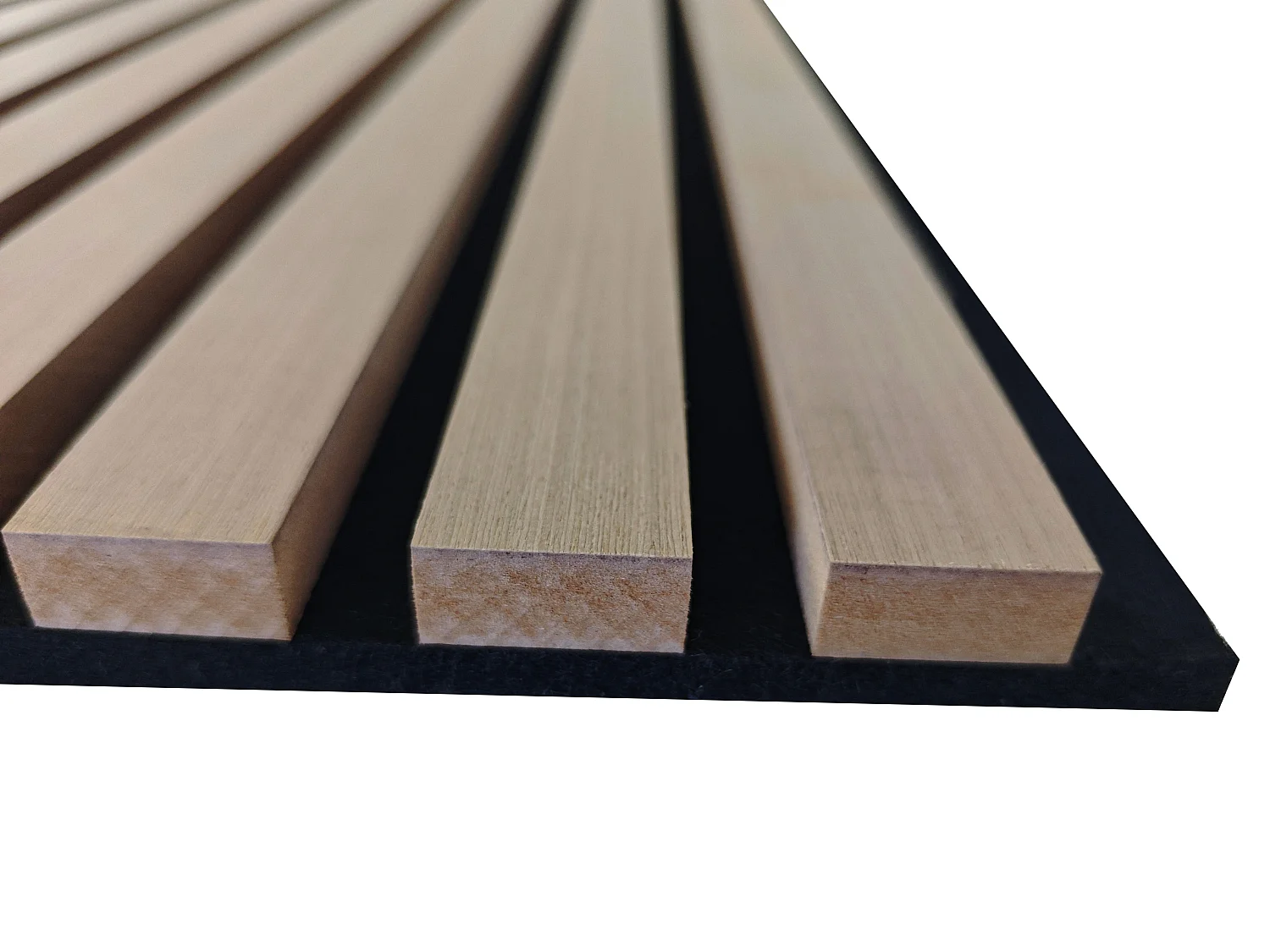 Lot de 2 Panneaux Muraux Décoratifs Acoustiques Bois MDF 240x60cm Chêne clair AntiBruit, Facile à Poser