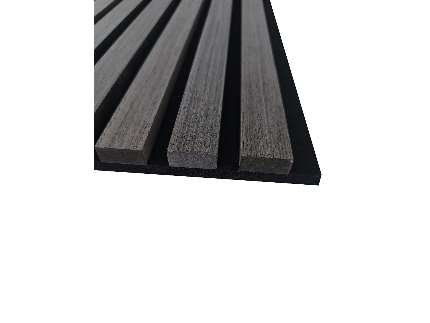 Lot de 3 Panneaux Muraux Décoratifs Acoustiques Bois MDF 240x60cm Chêne noir  AntiBruit, Facile à Poser