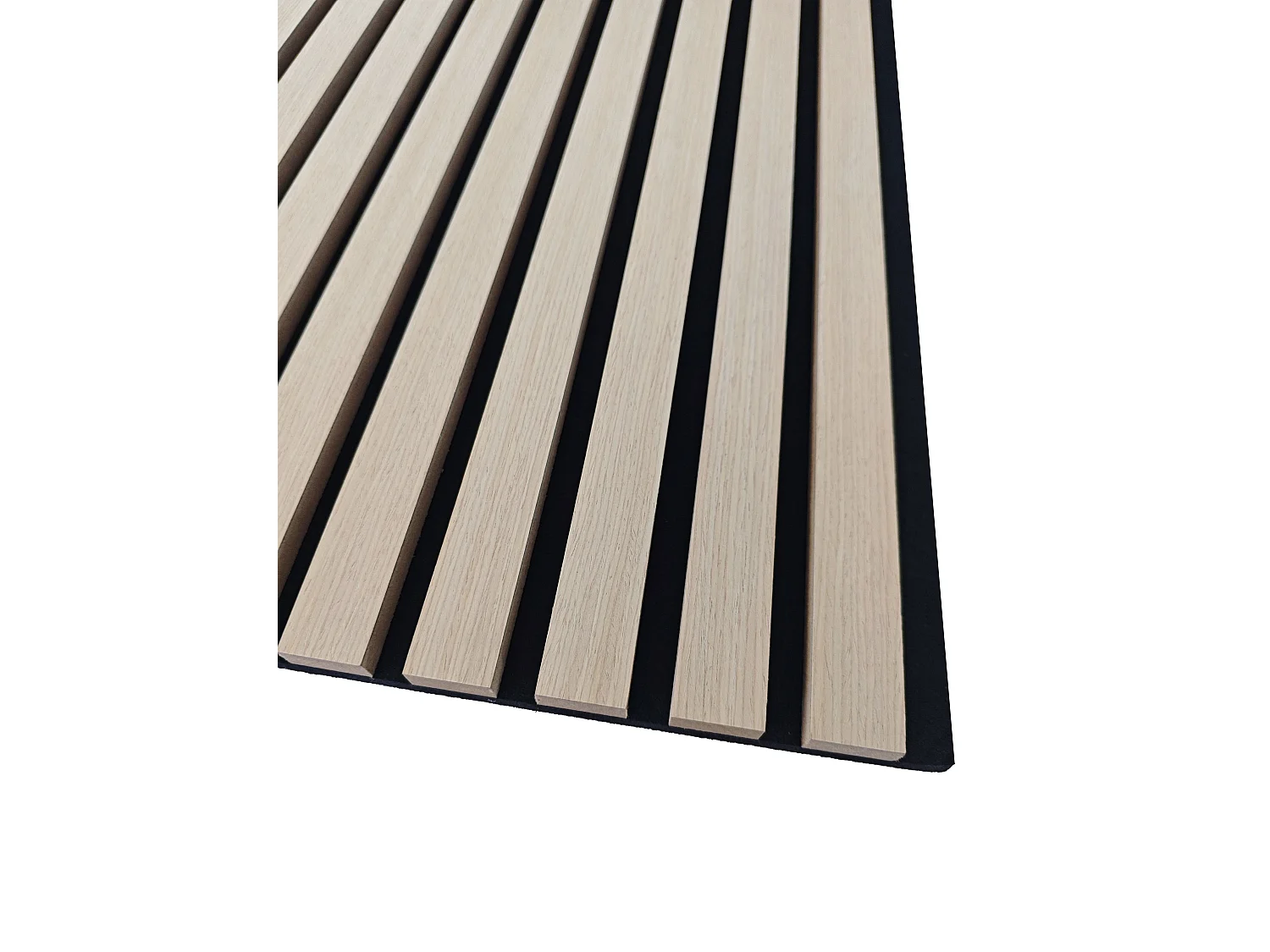 Lot de 2 Panneaux Muraux Décoratifs Acoustiques Bois MDF 120x60cm Chêne blanc  AntiBruit, Facile à Poser