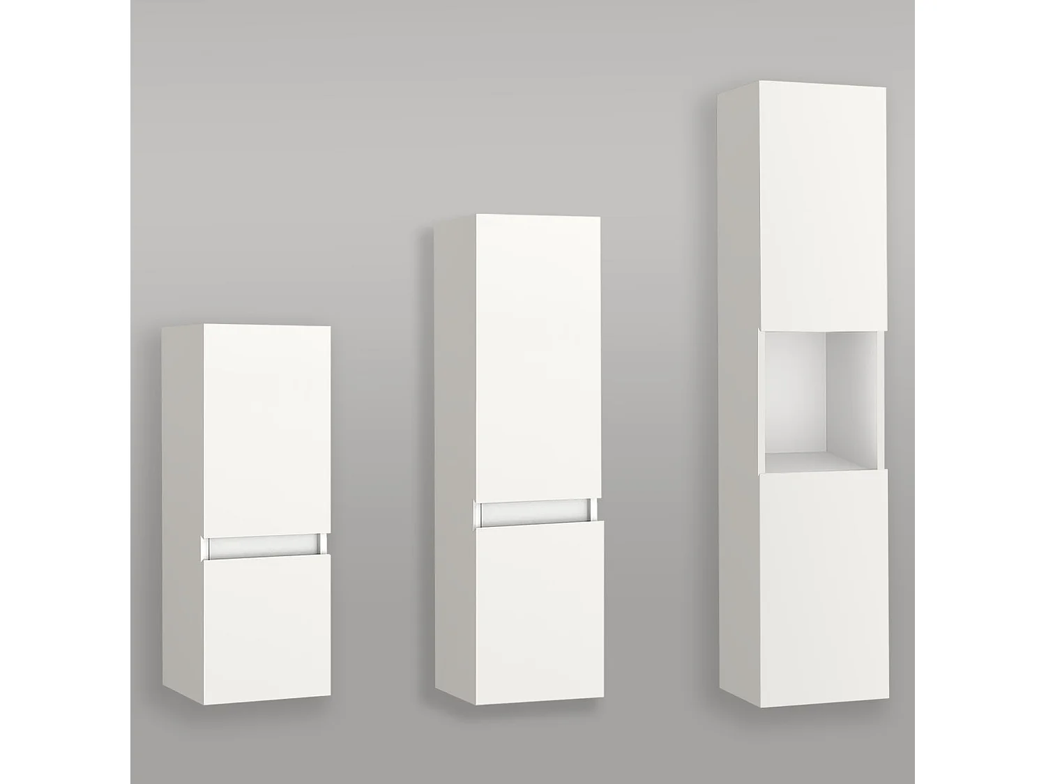 AICA Armario auxiliar  Armario de baño, 30 x 30 x 110 cm, Con compartimento divisorio y amplio espacio de almacenamiento， colgar de pared  color blanco