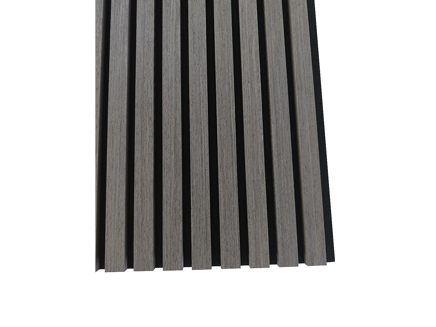 Lot de 2 Panneaux Muraux Décoratifs Acoustiques Bois MDF 260x30cm Chêne noir  AntiBruit, Facile à Poser