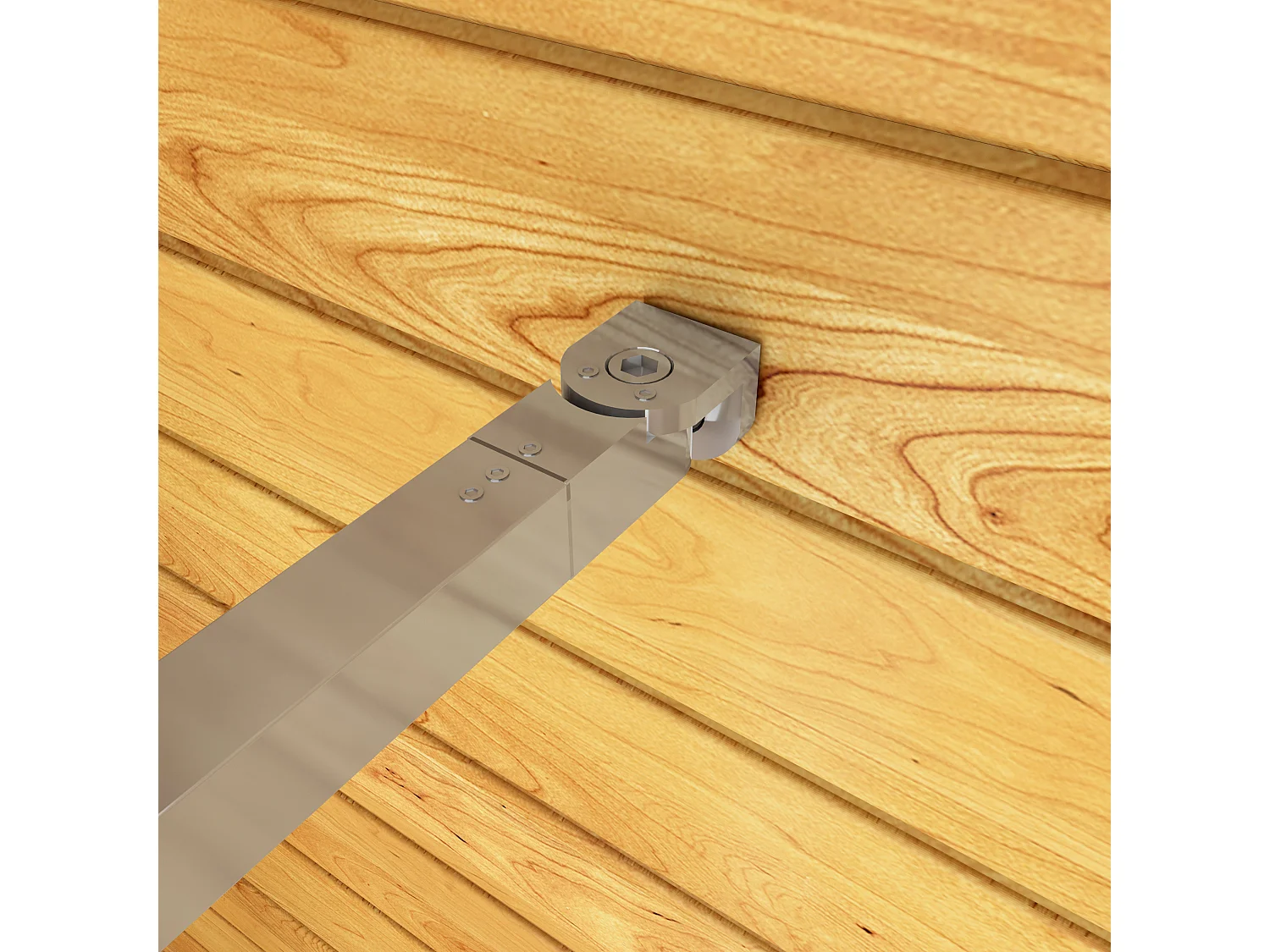 AICA paroi de douche à l’italienne fixe 80x190cm, style bandes horizontales, en 8mm verre anticalcaire, livré avec barre de stabilisation extensible