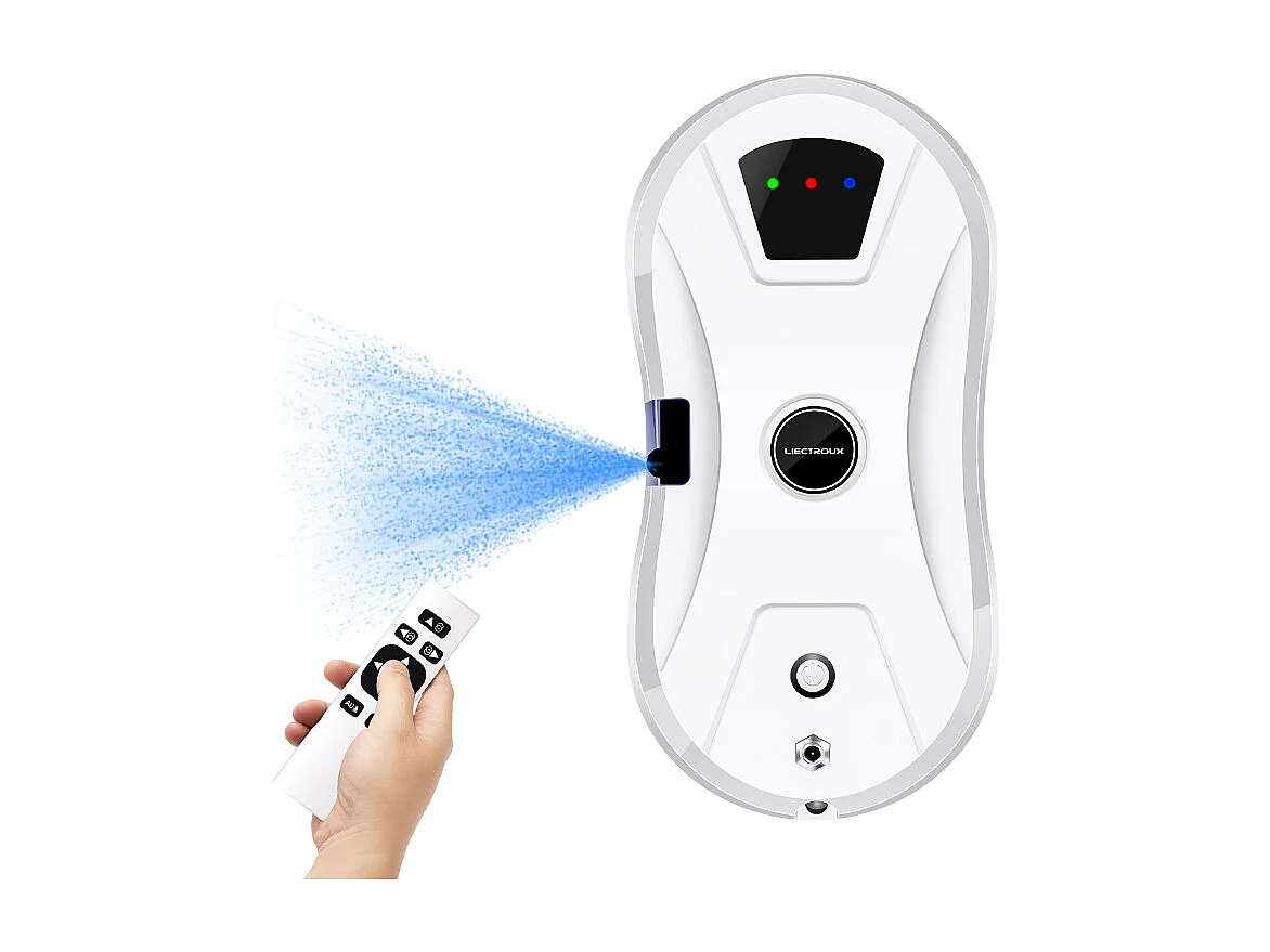 LIECTROUX Robot Lave Vitre YW610 - Haute performance, rservoir d'eau 30mL, Robot nettoyeur laveur de vitres intelligent autonome