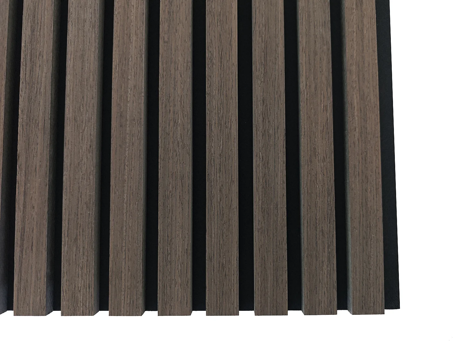 Lot de 3 Panneaux Muraux Décoratifs Acoustiques Bois MDF 260x30cm Noyer  AntiBruit, Facile à Poser