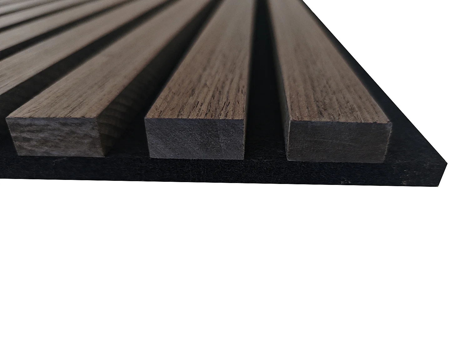 Lot de 3 Panneaux Muraux Décoratifs Acoustiques Bois MDF 260x30cm Noyer  AntiBruit, Facile à Poser