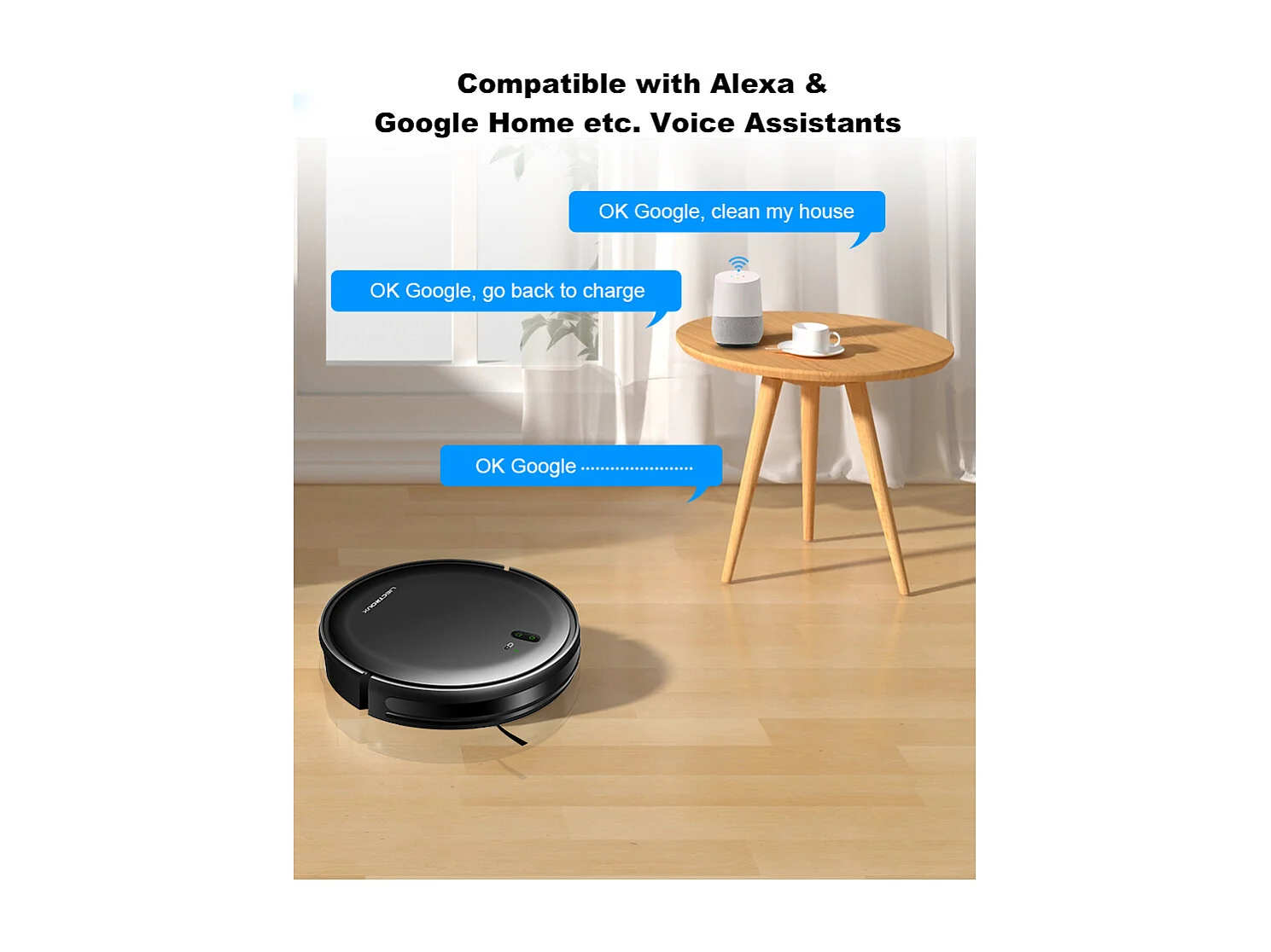 Aspirateur Robot - LIECTROUX - L200 - Nettoyage Eau et Poussires - Autonomie 120 min - Connect IoT