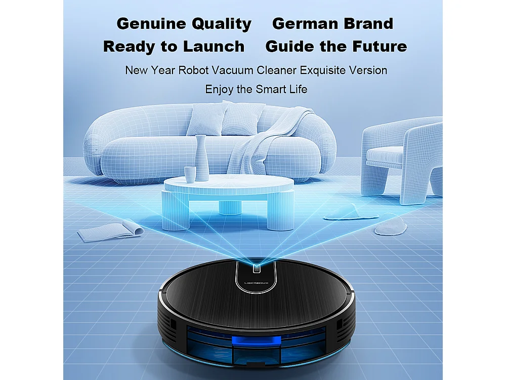 Aspirateur Robot - Liectroux - N7S-U - Navigation Gyroscope - Batterie 5200mAh - Nettoyage Humide/Sec