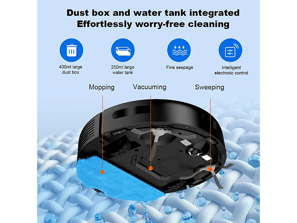 Aspirateur Robot - Liectroux - N7S-U - Navigation Gyroscope - Batterie 5200mAh - Nettoyage Humide/Sec