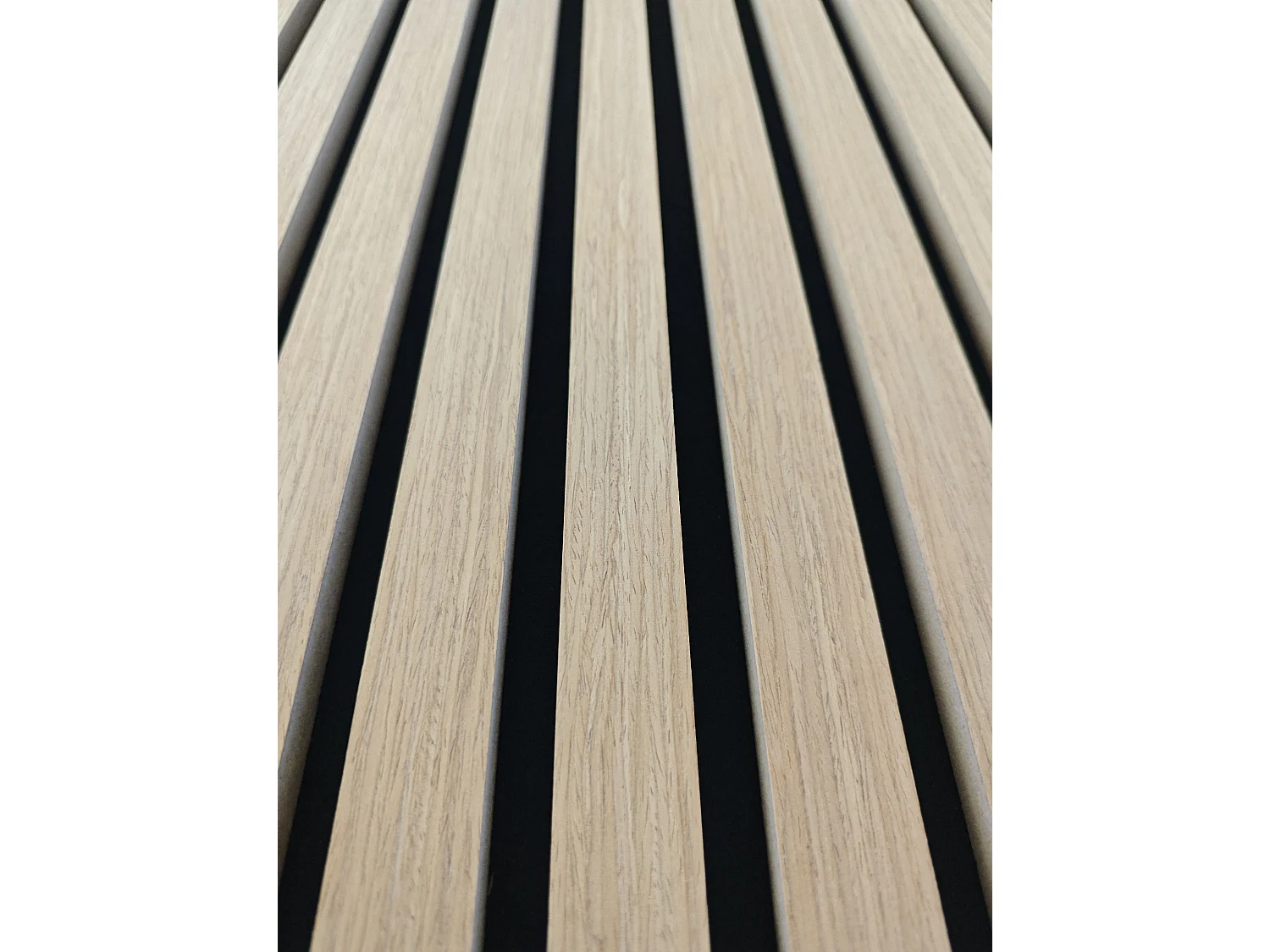 Lot de 2 Panneaux Muraux Décoratifs Acoustiques Bois MDF 260x30cm Chêne foncé  AntiBruit, Facile à Poser