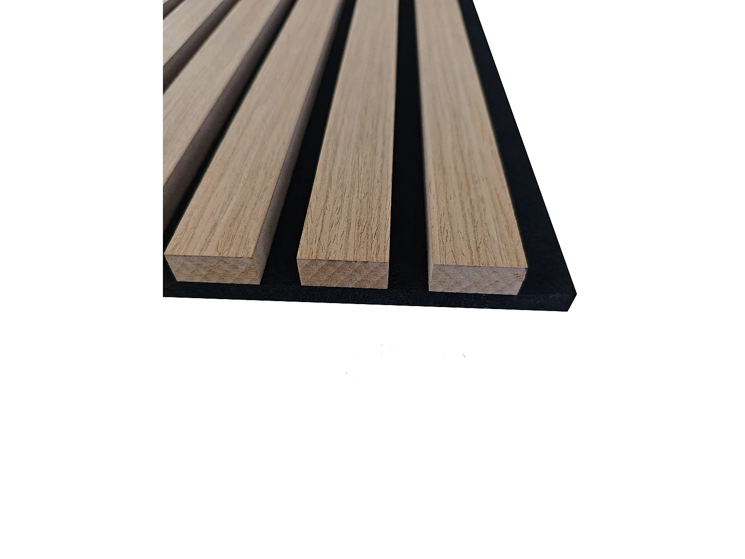 Lot de 2 Panneaux Muraux Décoratifs Acoustiques Bois MDF 260x30cm Chêne foncé  AntiBruit, Facile à Poser